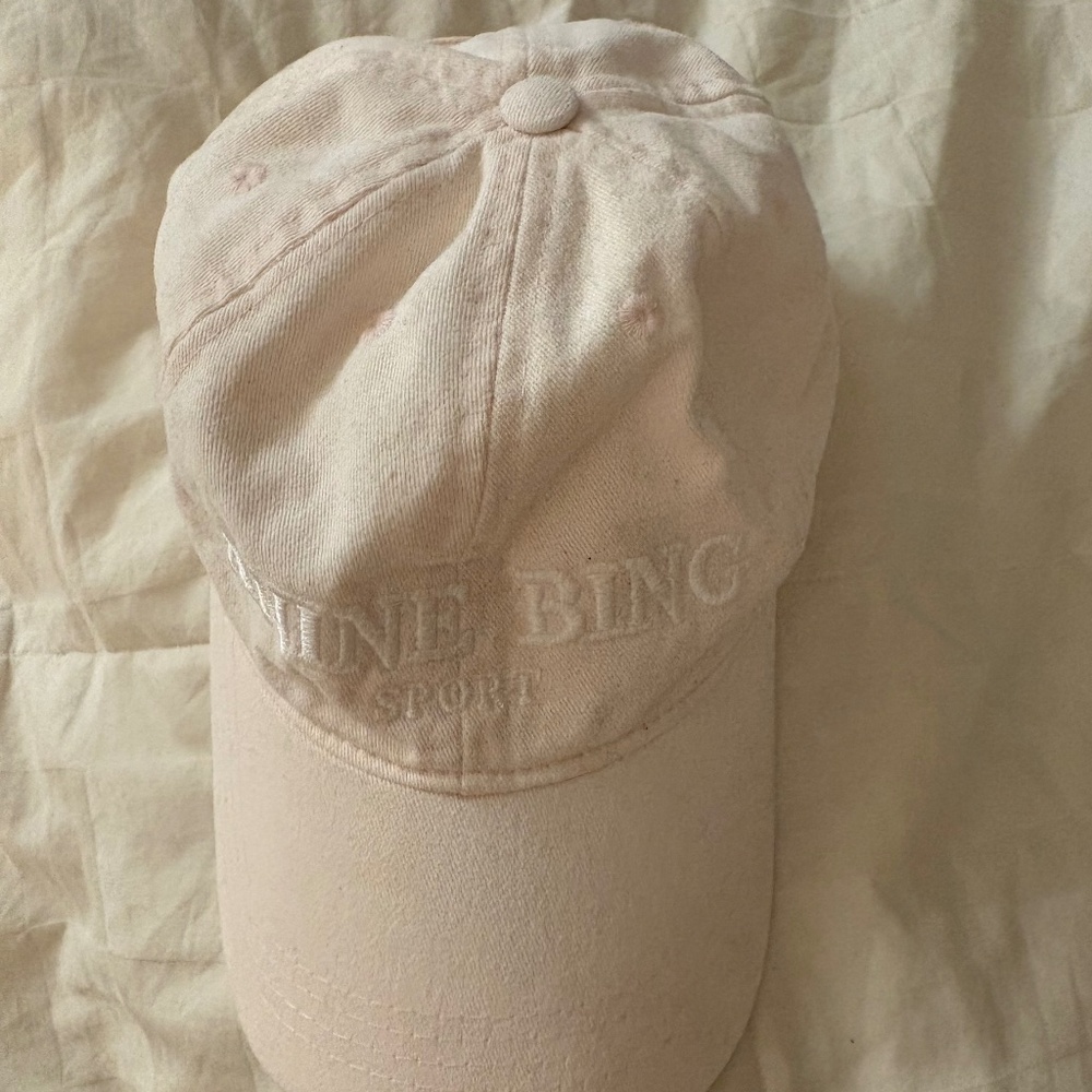 ANINE BING SPORT pale pink adjustable baseball cap